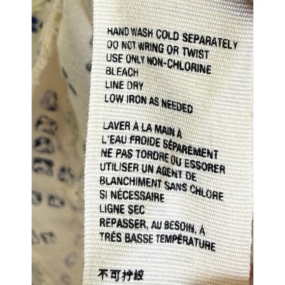 Free People Shibori Tunic Dress Women’s Sz S Long Sleeve Button Front Raw Hem - Picture 8 of 12